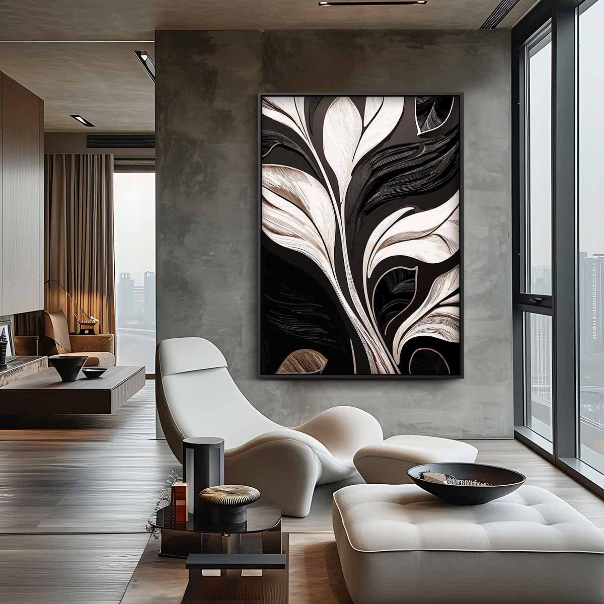 Elegant Botanisch Kunstwerk Kunstwerk-canvas-dibond-plexiglas-wanddecoratie-WallArtistic