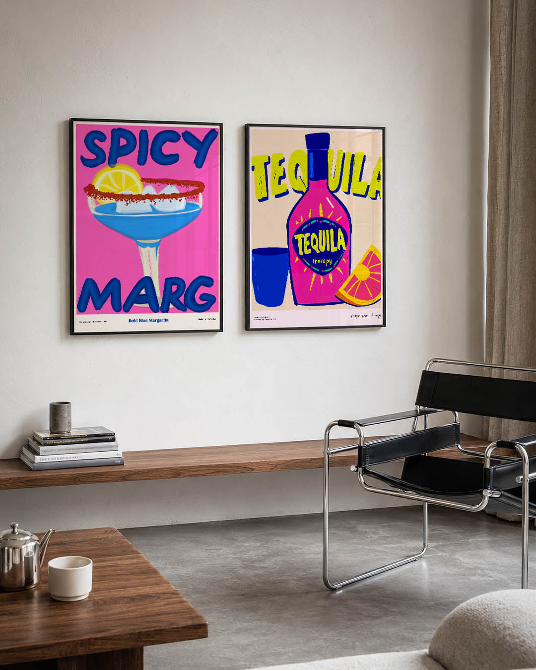 Kleurrijke cocktail Posterset
