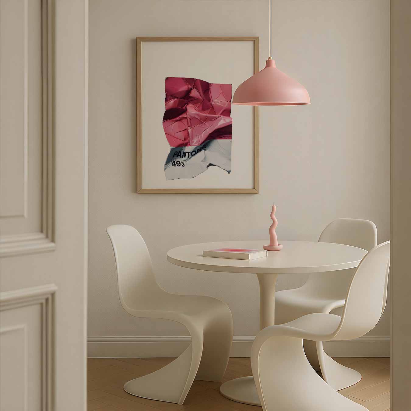 Moderne Abstracte Roze Poster