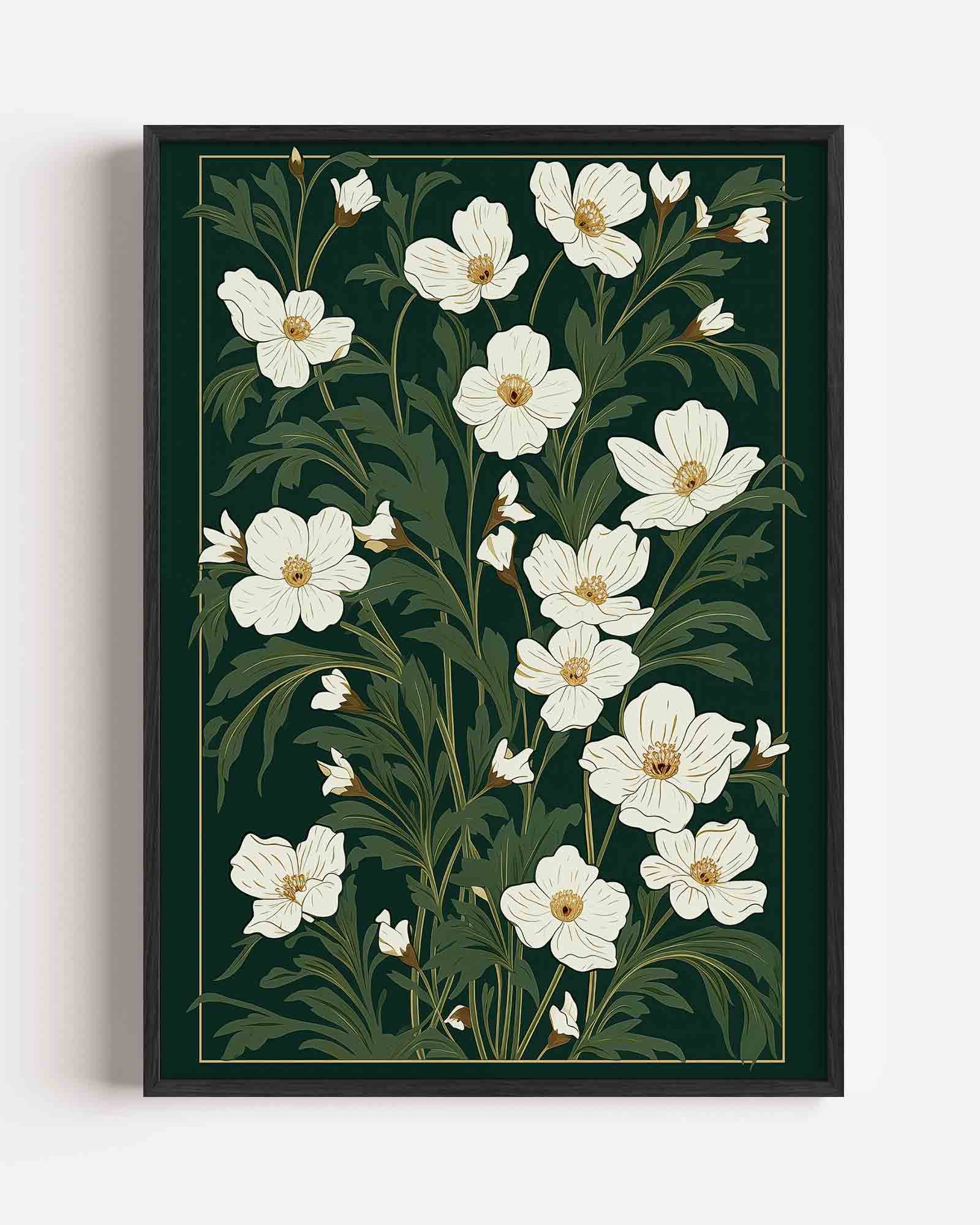 Bloemen en bladeren Poster