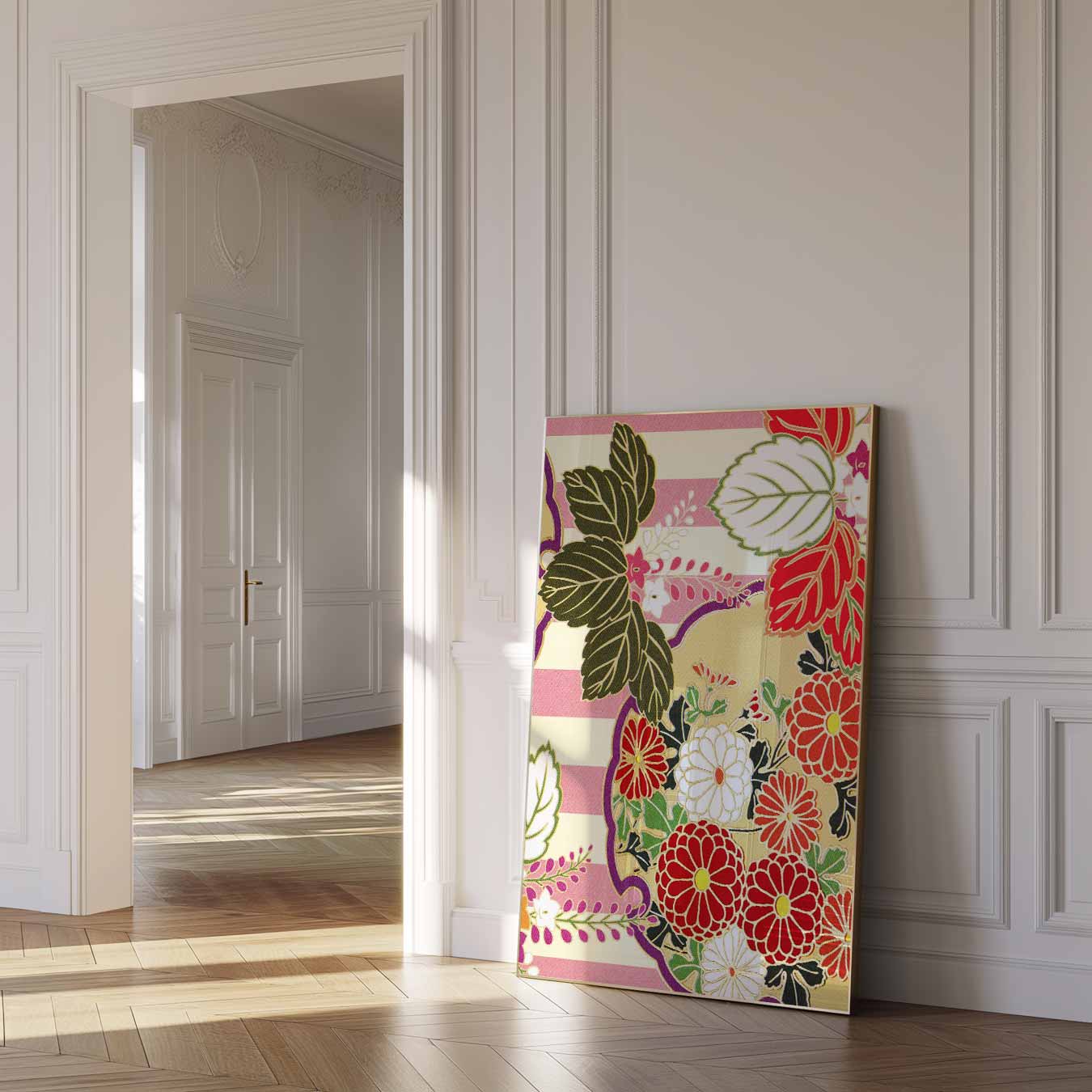 Japanese Floral Kimono Poster-WallArtistic