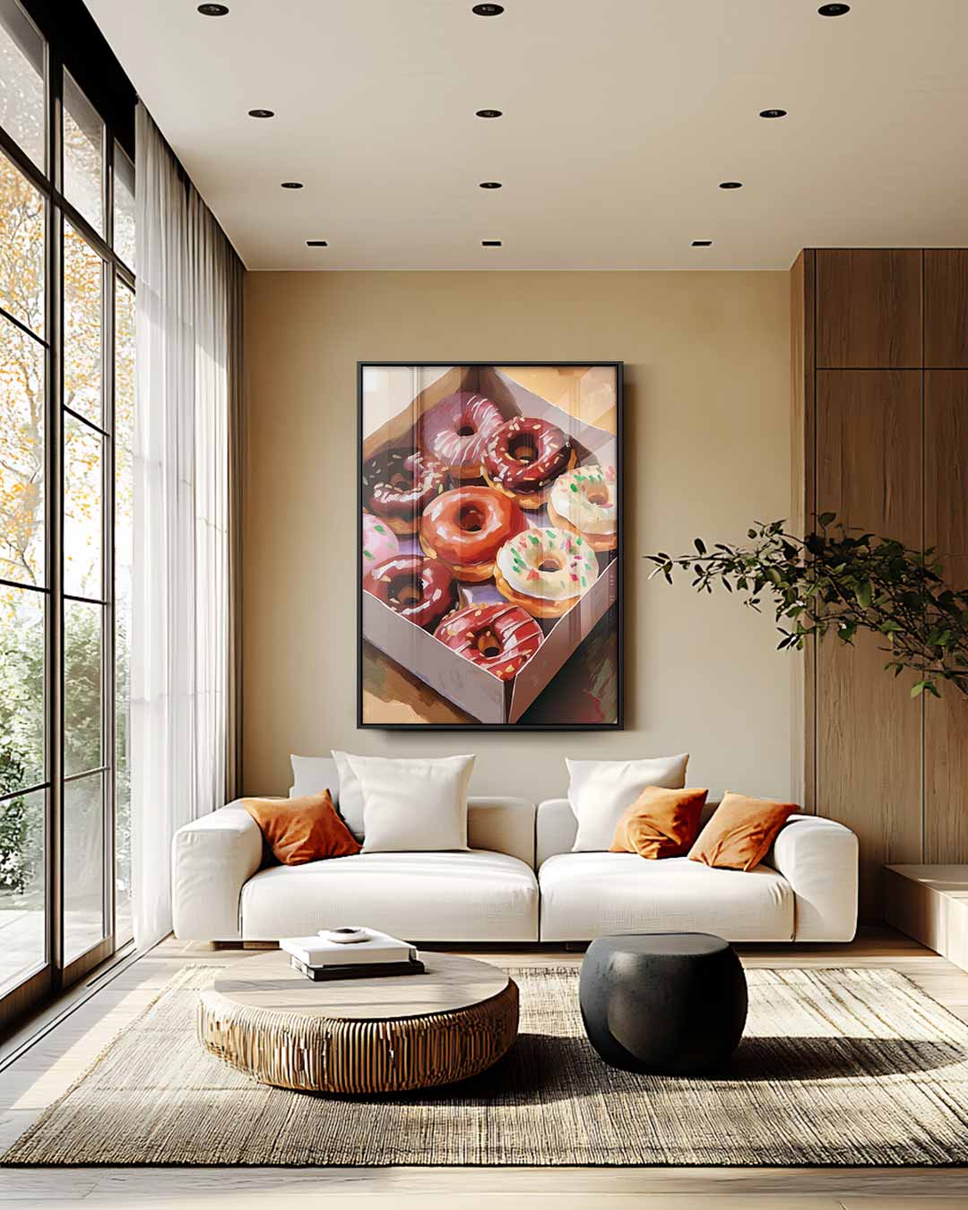 De Donut Droom Kunstwerk-canvas-dibond-plexiglas-wanddecoratie-WallArtistic