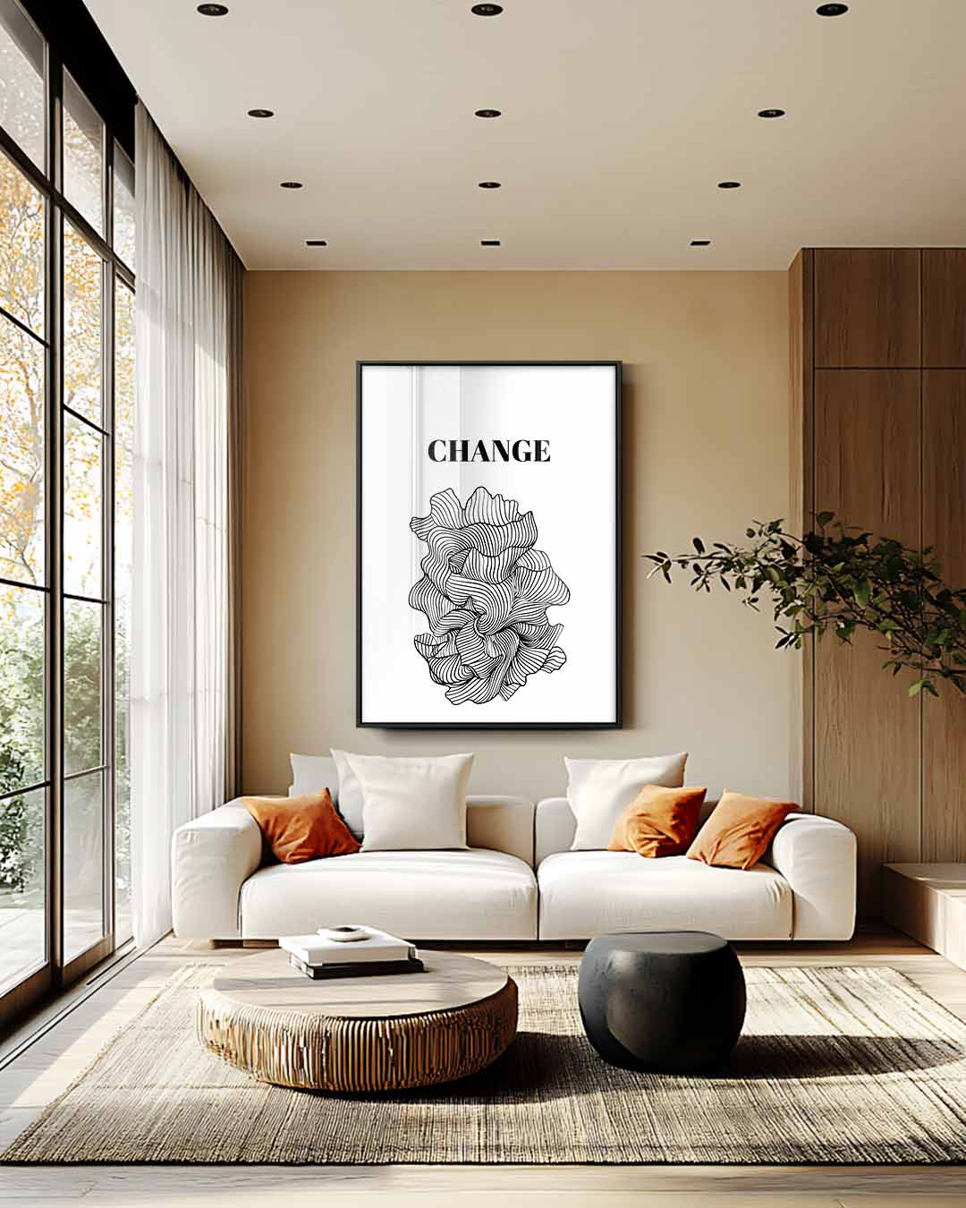 Verandering in Lijnen Kunstwerk-canvas-dibond-plexiglas-wanddecoratie-WallArtistic