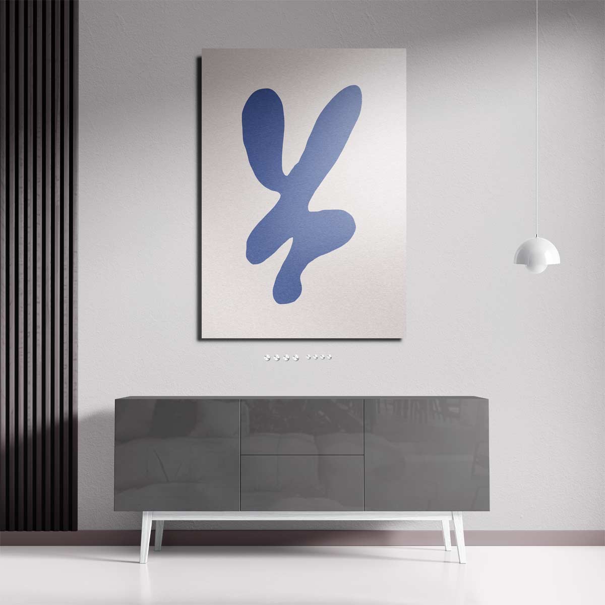 Abstracte Blauwe Stijl Kunstwerk-canvas-dibond-plexiglas-wanddecoratie-WallArtistic