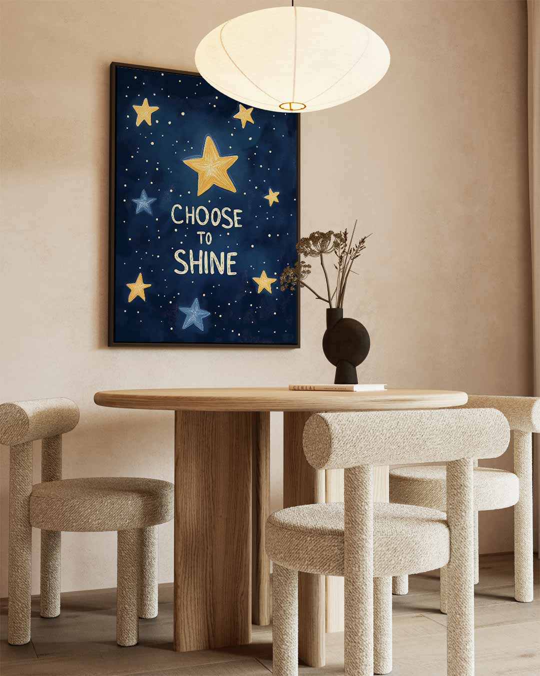 Stralende Sterren Inspiratieposter Kunstwerk-canvas-dibond-plexiglas-wanddecoratie-WallArtistic