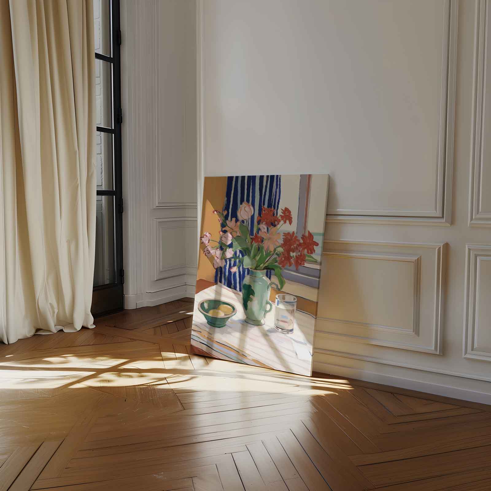Tijdloze Bloemsymfonie Kunstwerk-canvas-dibond-plexiglas-wanddecoratie-WallArtistic