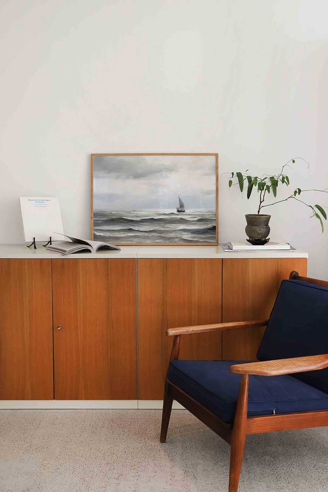 Zeilboot op zee Poster