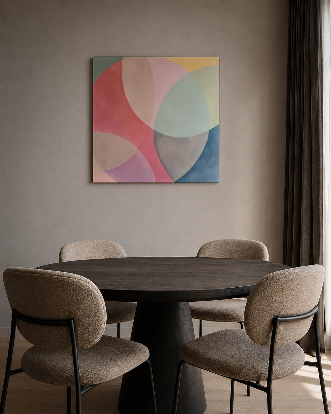 Kleurrijke vormen Kunstwerk