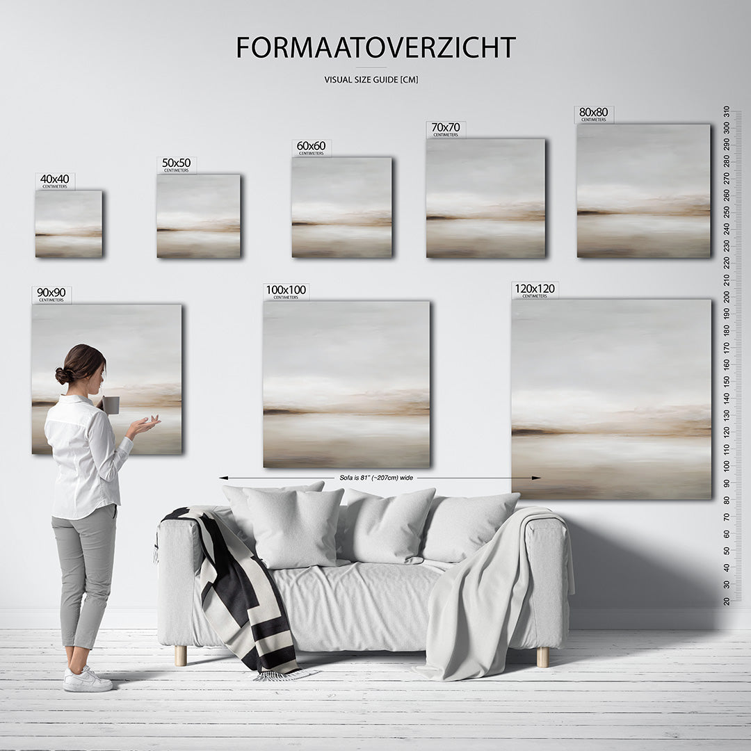 Zachte landschapstinten Kunstwerk