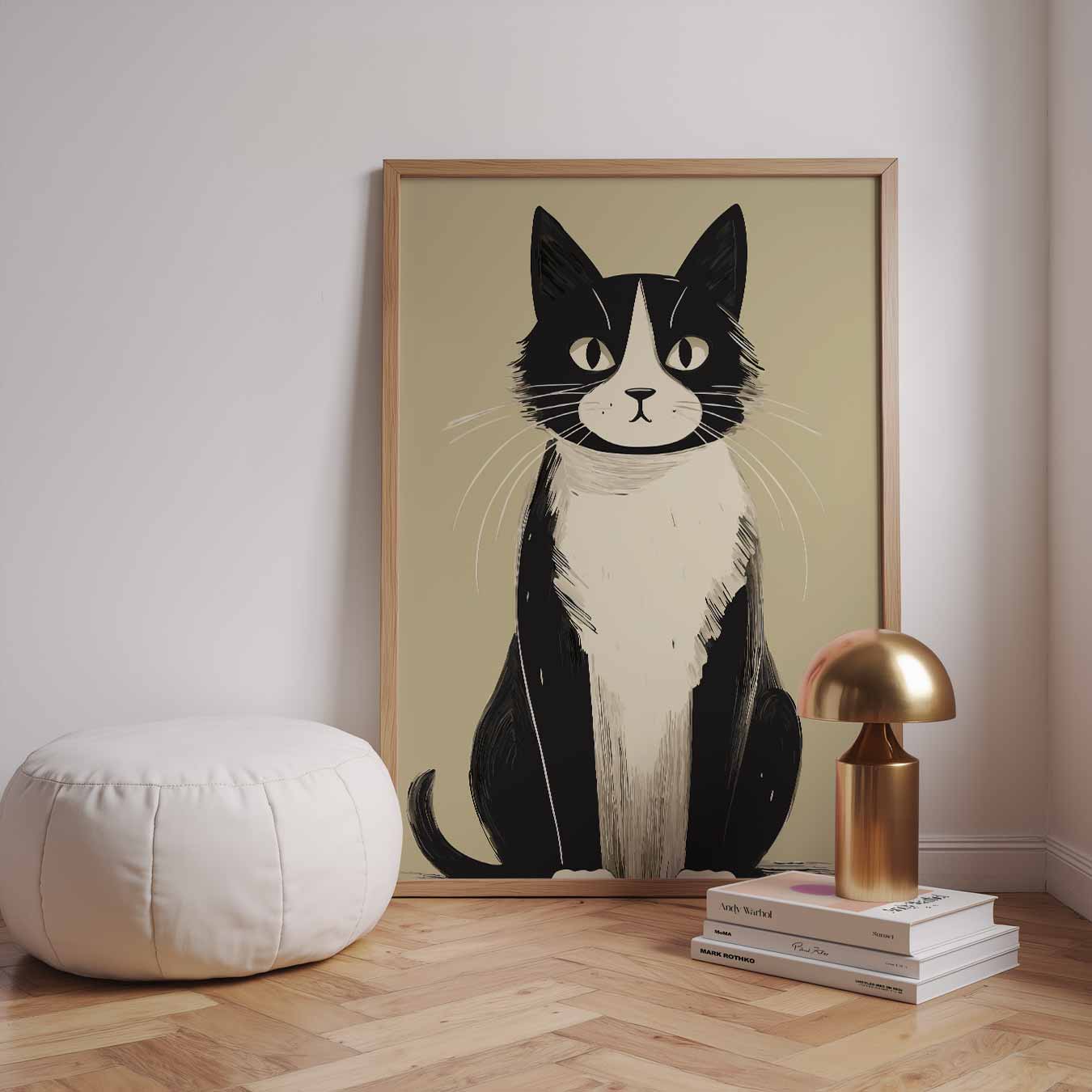 Schattige Kat Kunstposter-WallArtistic