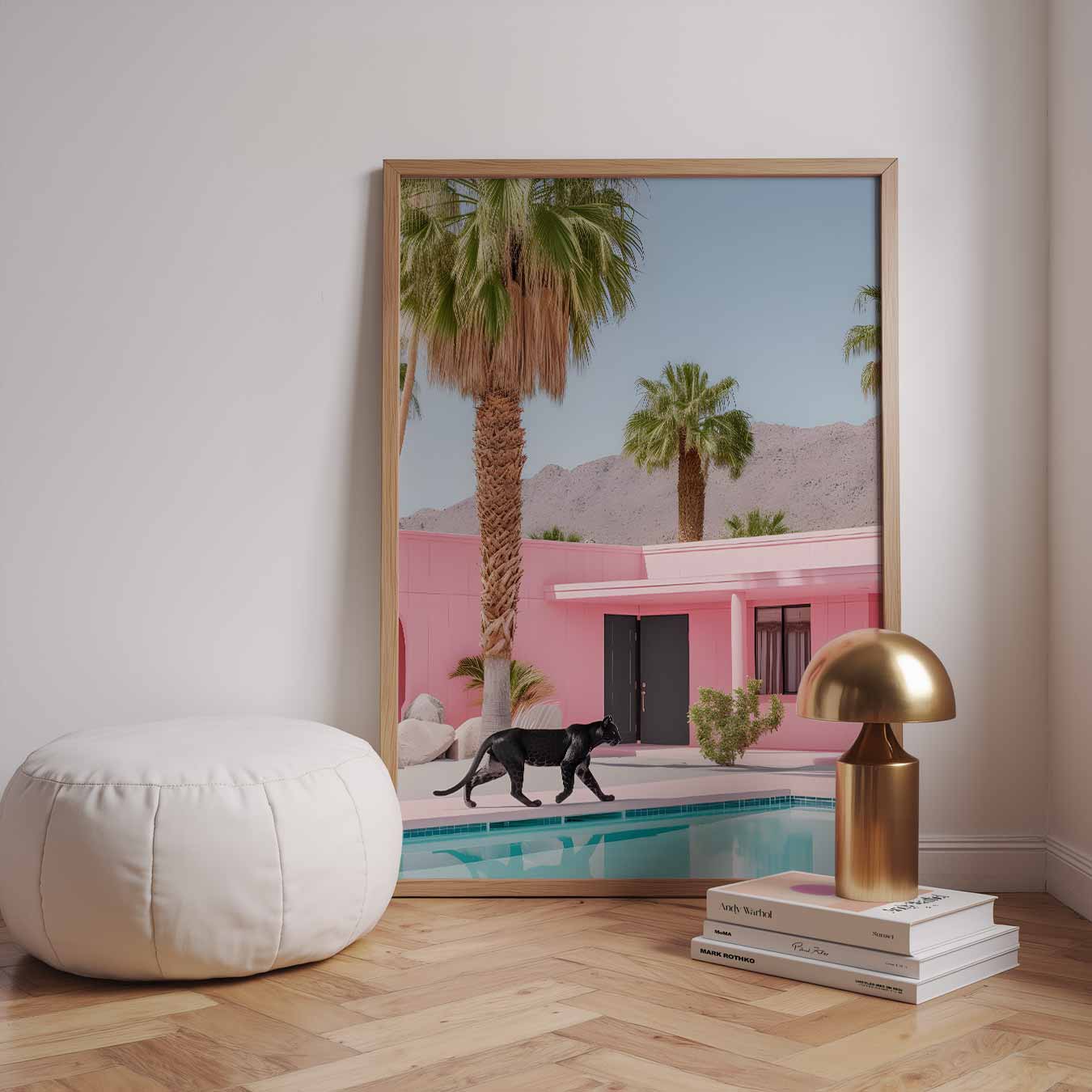 Tropische Oase met Panter Poster-WallArtistic