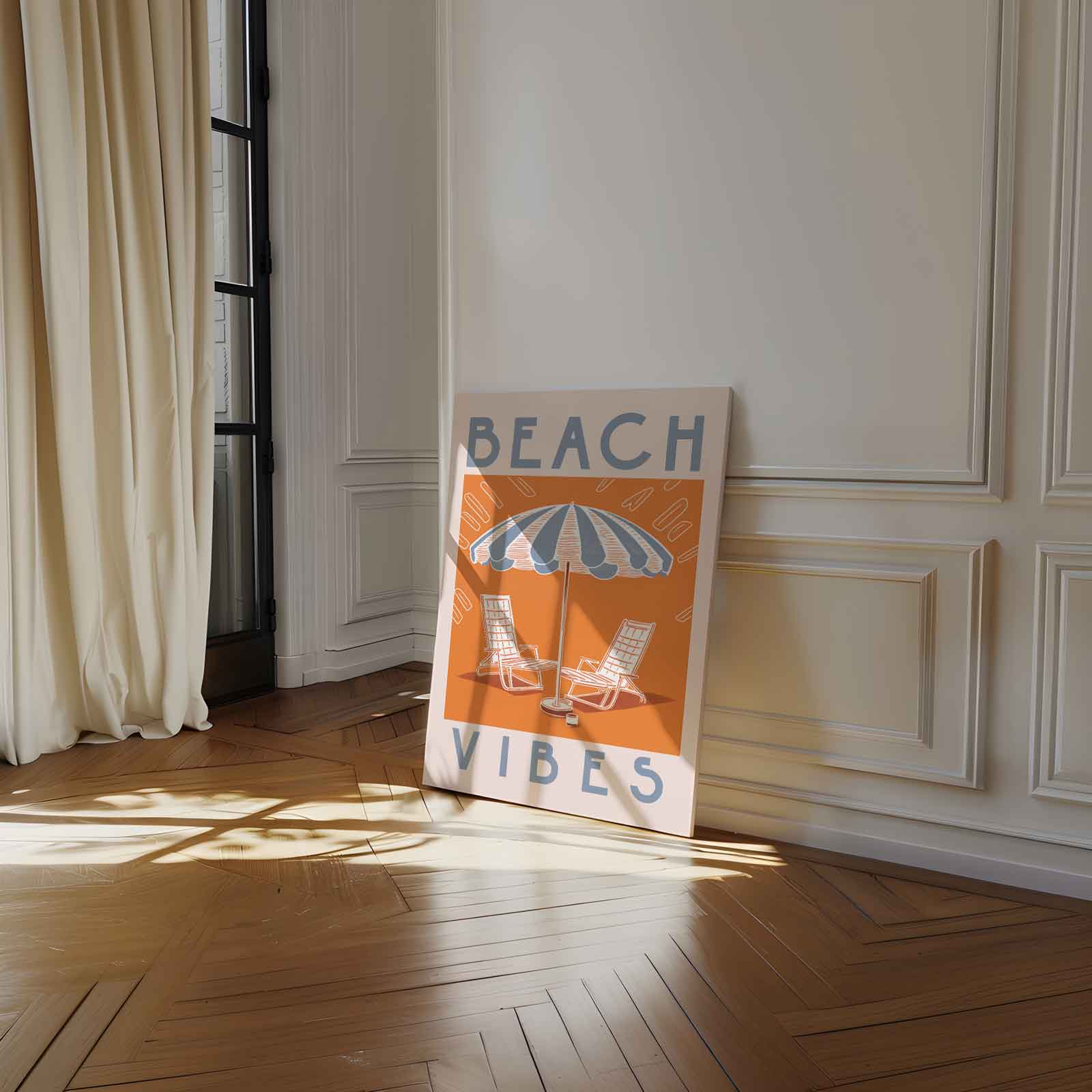 Zomerse Strandvibes Kunstwerk-canvas-dibond-plexiglas-wanddecoratie-WallArtistic