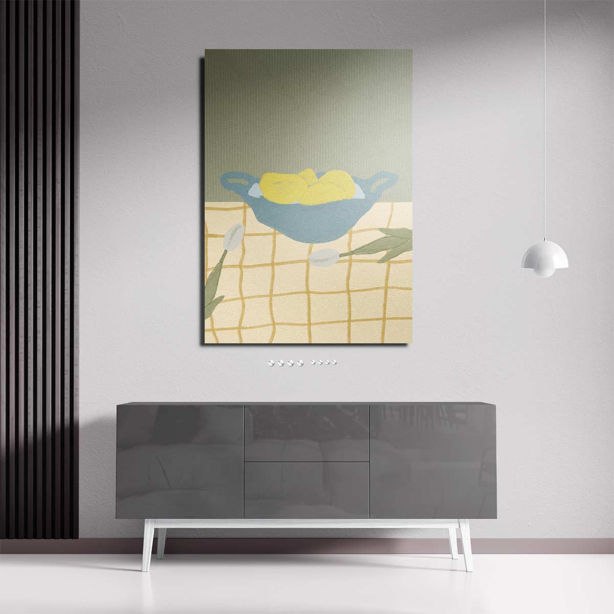 Frisse Citroenen op Tafel Kunstwerk-canvas-dibond-plexiglas-wanddecoratie-WallArtistic