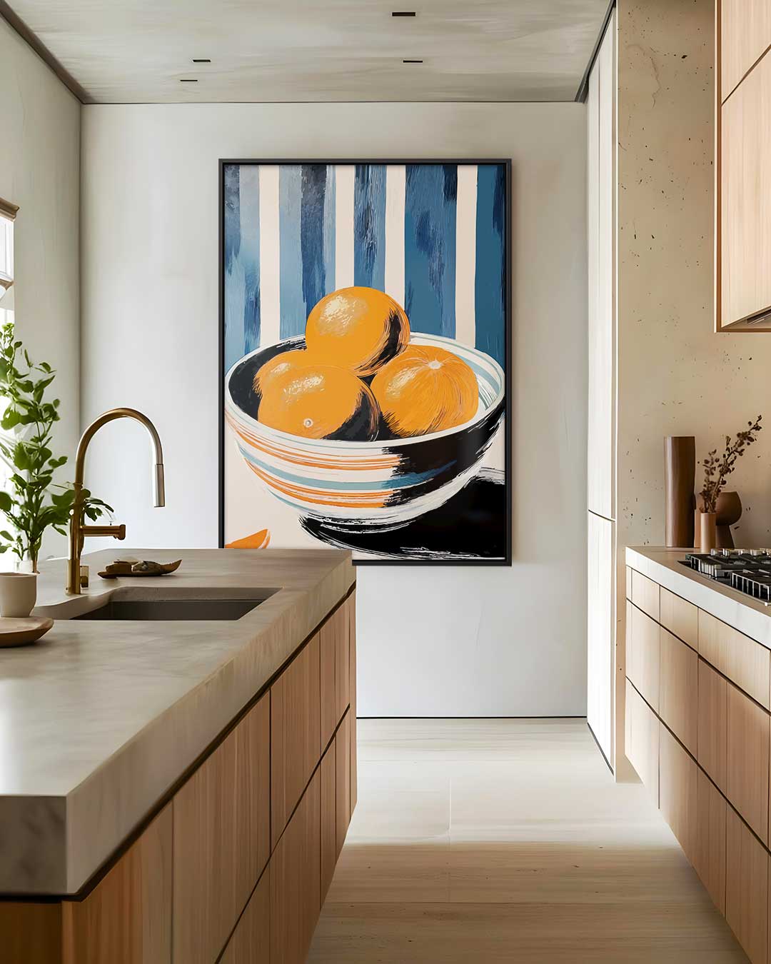 Nostalgische Stilleven met Sinaasappels Kunstwerk-canvas-dibond-plexiglas-wanddecoratie-WallArtistic