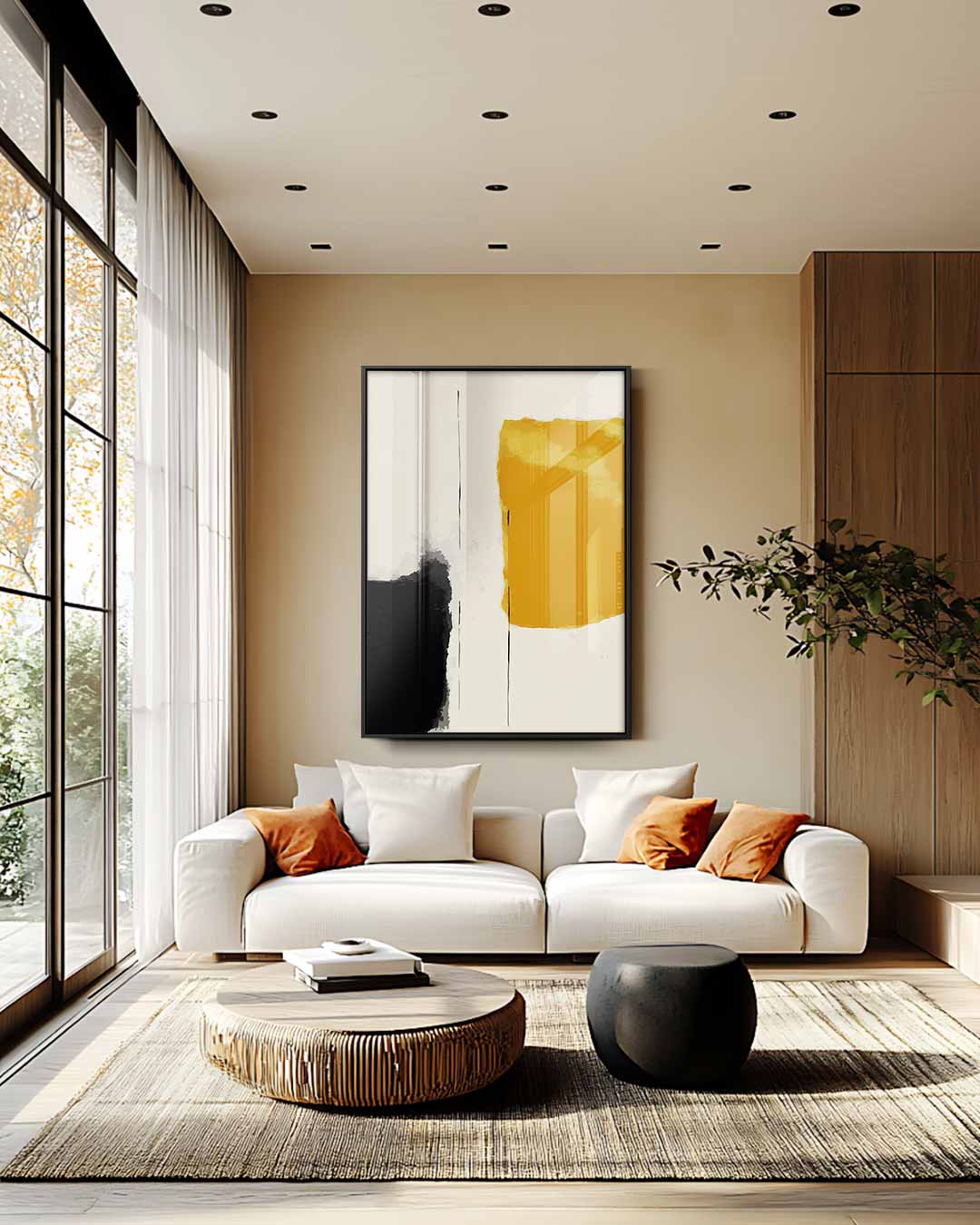 Abstracte Harmonie van Vormen Kunstwerk-canvas-dibond-plexiglas-wanddecoratie-WallArtistic