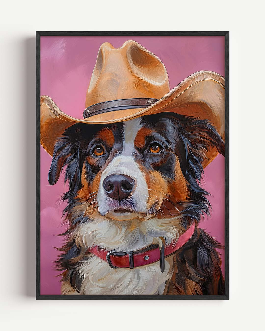 Cowboy Hond in Stijl Poster-WallArtistic