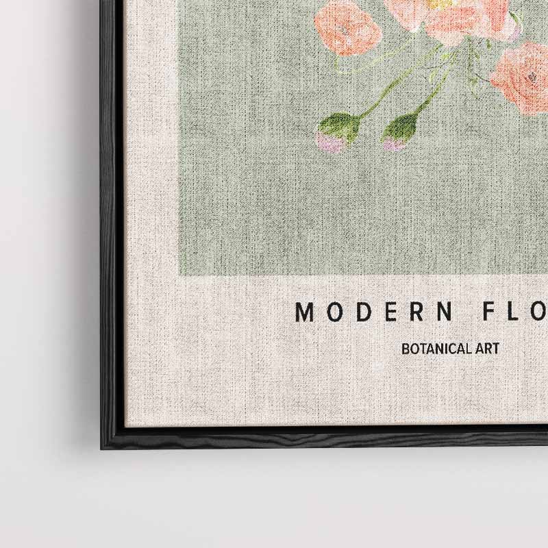 Bloeiende Moderne Botanicals Kunstwerk-canvas-dibond-plexiglas-wanddecoratie-WallArtistic