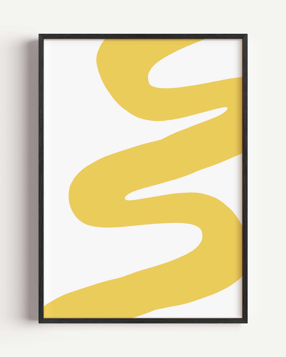 Vrolijke Gele Swirl Poster-WallArtistic