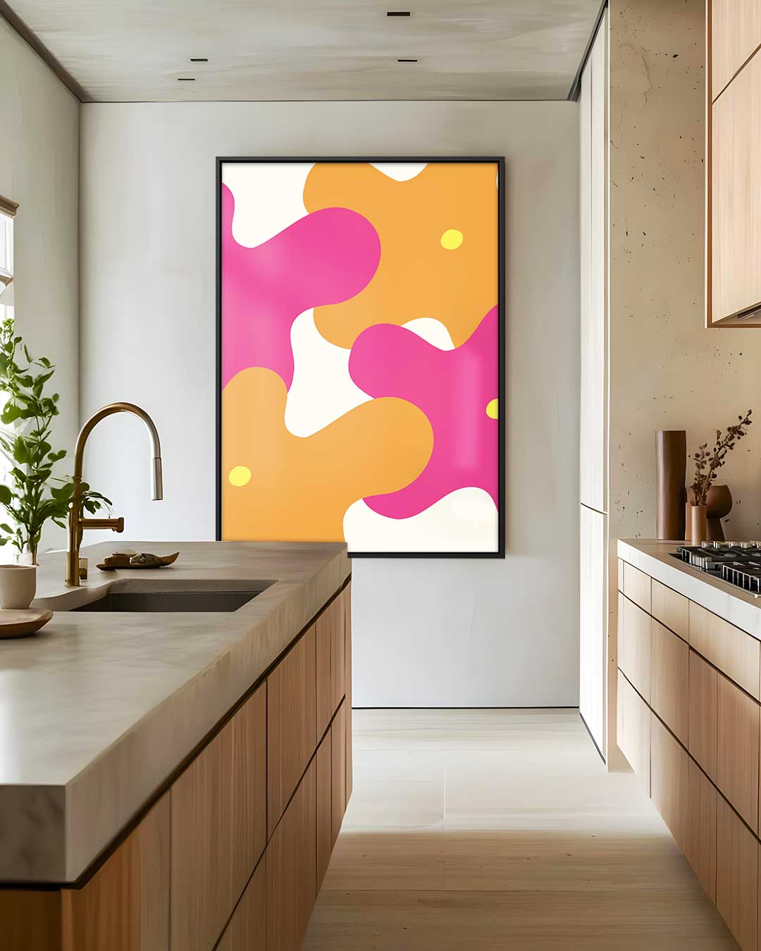Vrolijke Kleurenexplosie Kunstwerk-canvas-dibond-plexiglas-wanddecoratie-WallArtistic