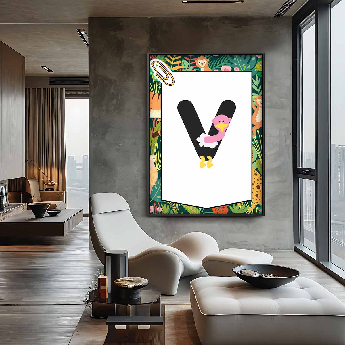 Dierlijke V-Astronaut Wandkunst Kunstwerk-canvas-dibond-plexiglas-wanddecoratie-WallArtistic