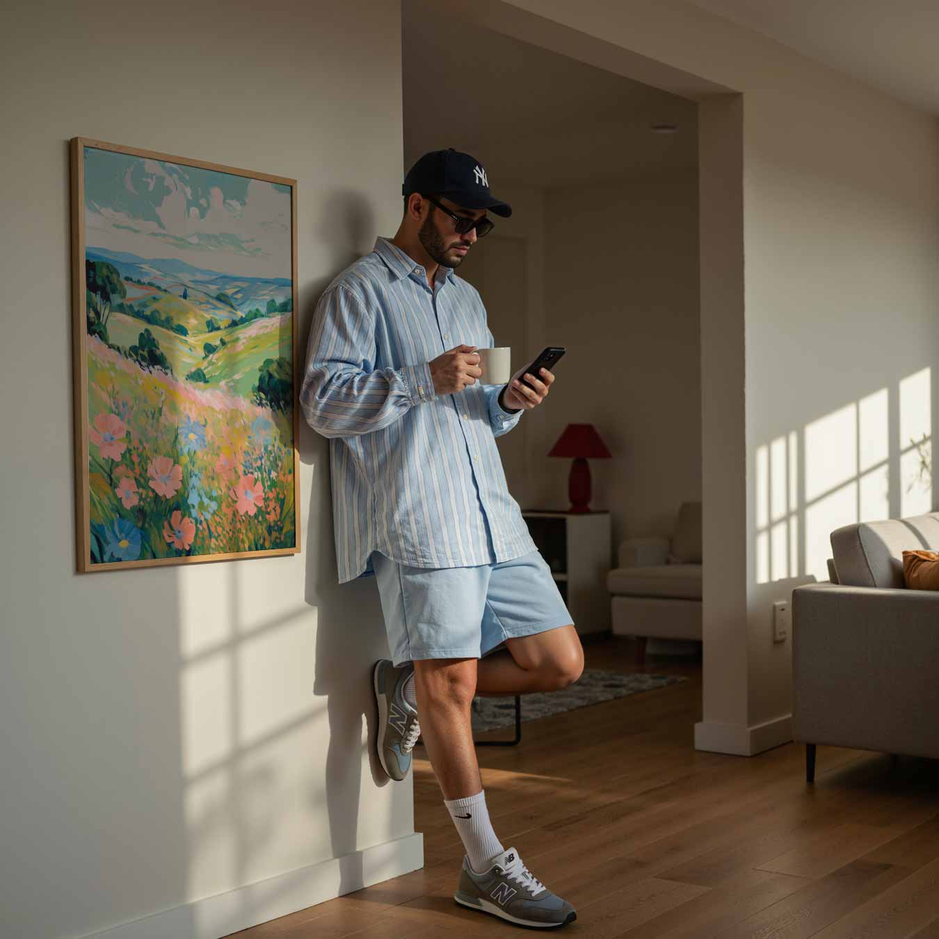 Zomerse Bloemenweide Poster-WallArtistic