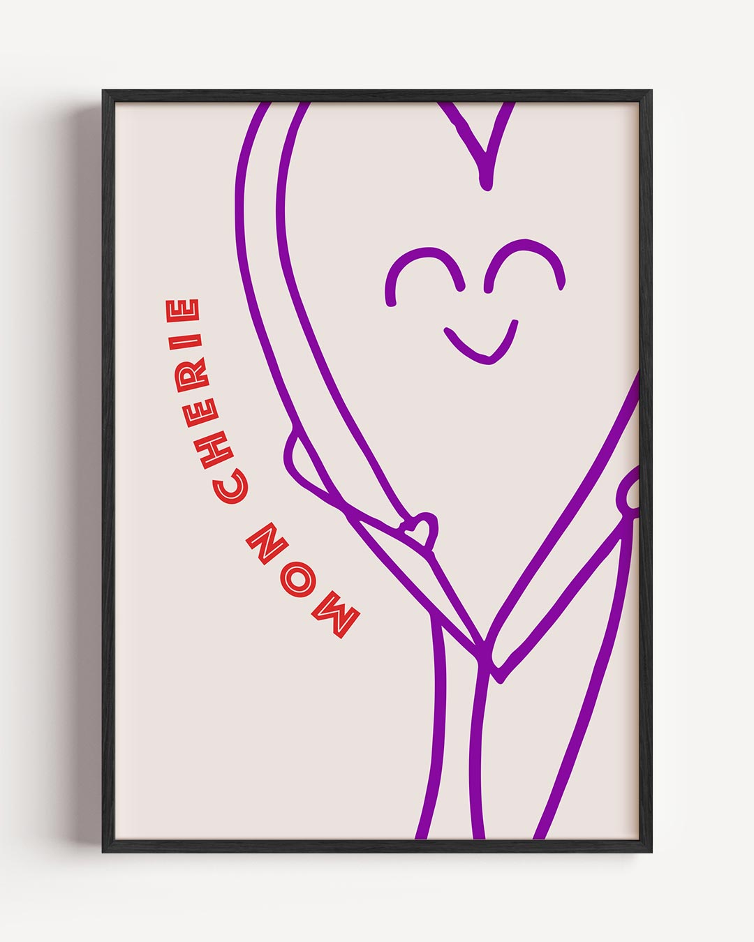 Mon Cherie Liefdesposter-WallArtistic