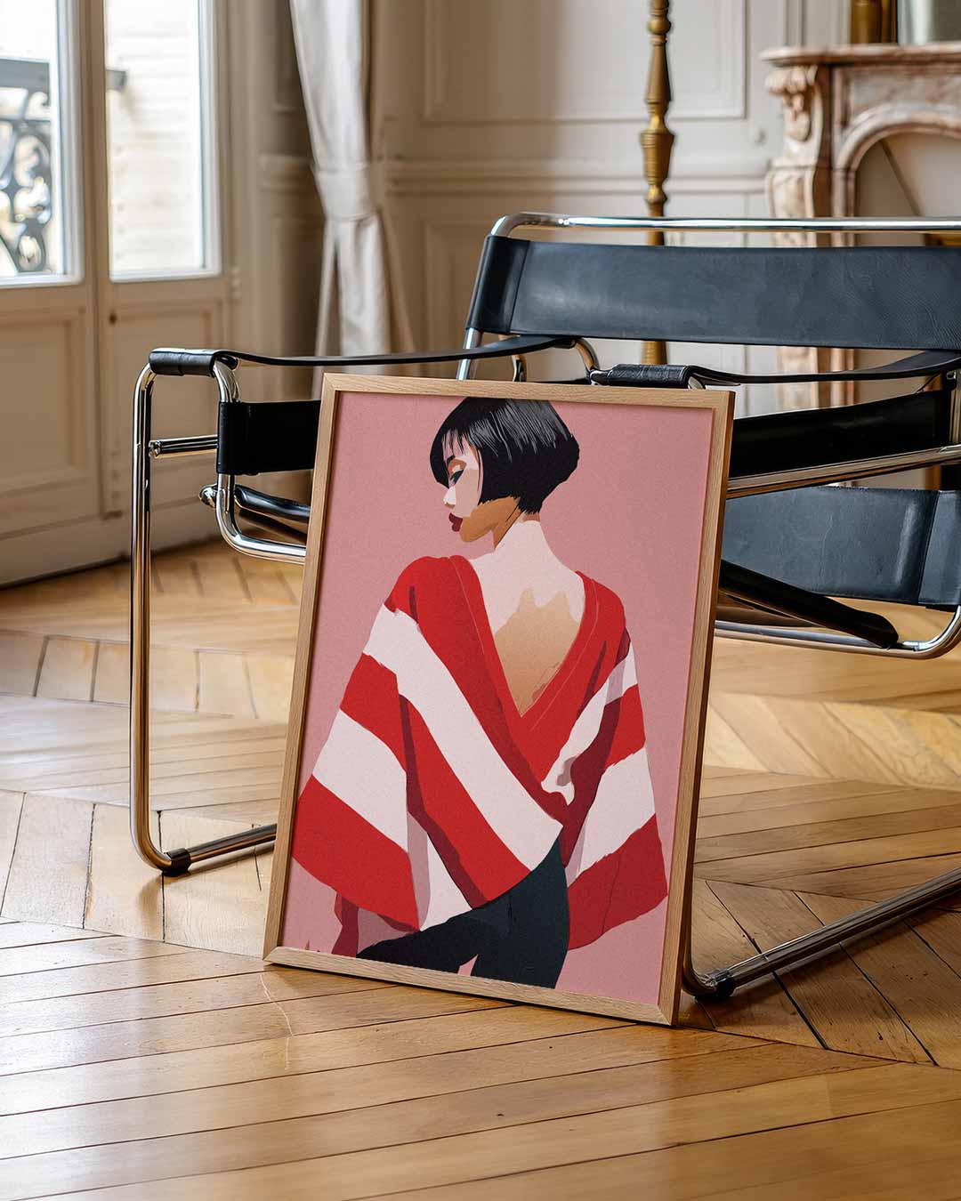 Stijlvolle Retro-Chique Vrouw Poster