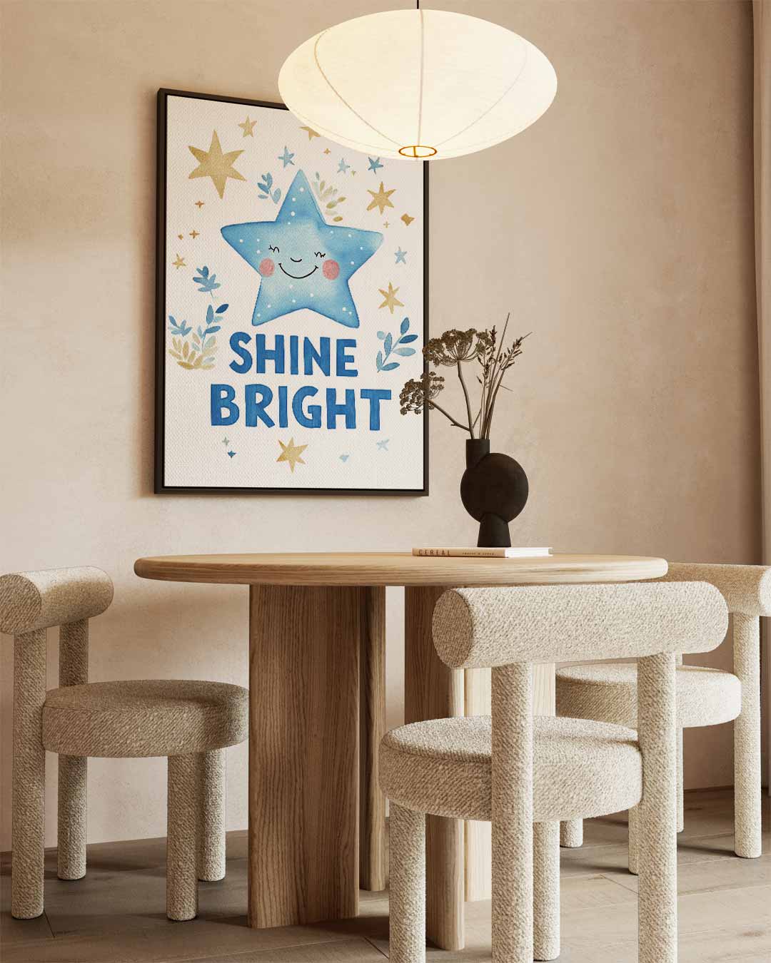 Stralende Ster Kinderkamer Decor Kunstwerk-canvas-dibond-plexiglas-wanddecoratie-WallArtistic