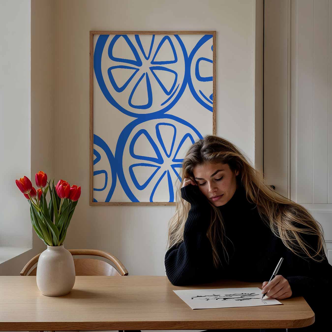 Frisse Citroenschijfjes Poster-WallArtistic