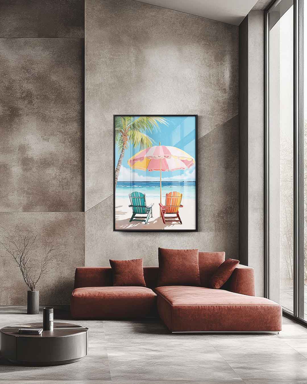 Stranddag Droom Kunstwerk-canvas-dibond-plexiglas-wanddecoratie-WallArtistic