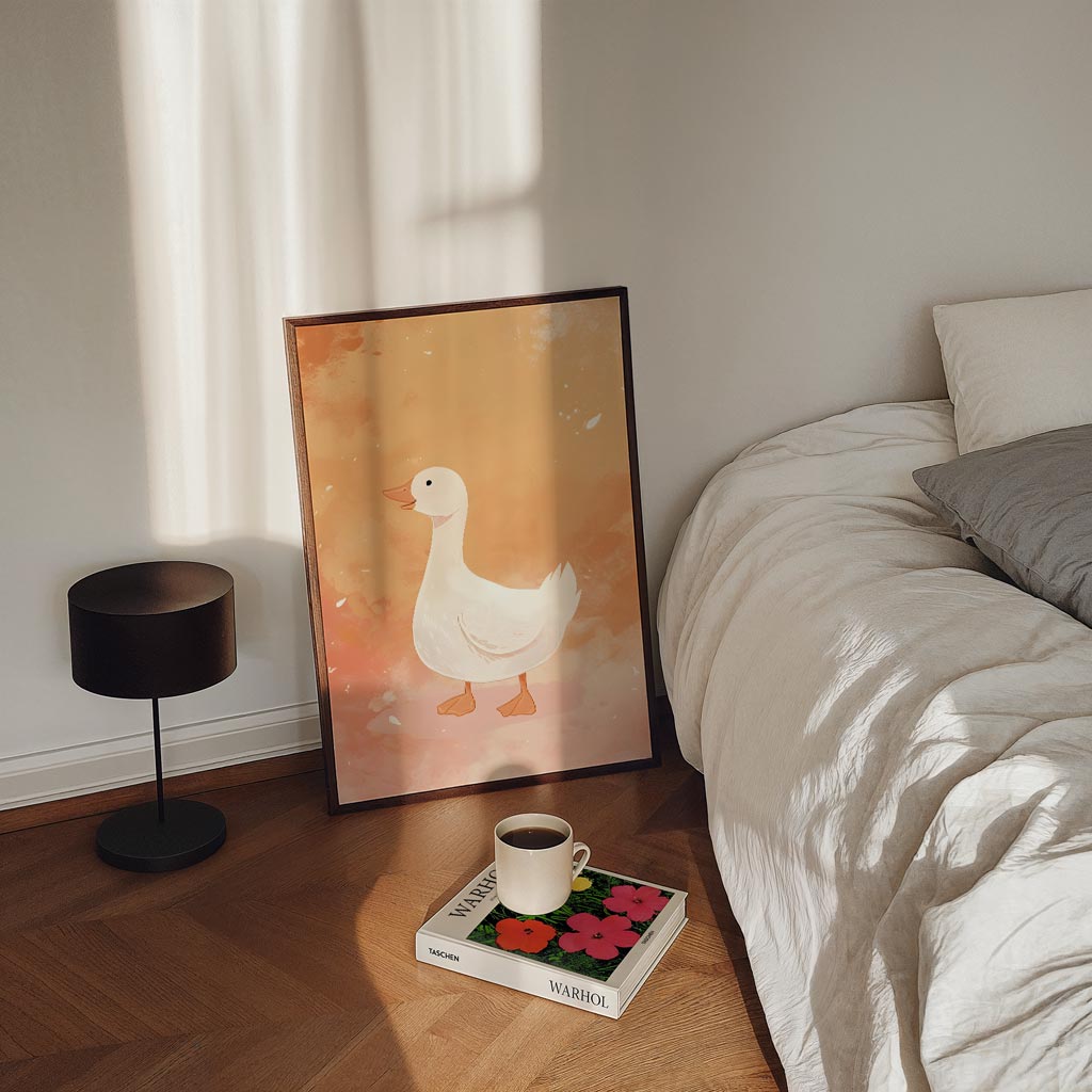 Vrolijke Gans Kunstposter-WallArtistic