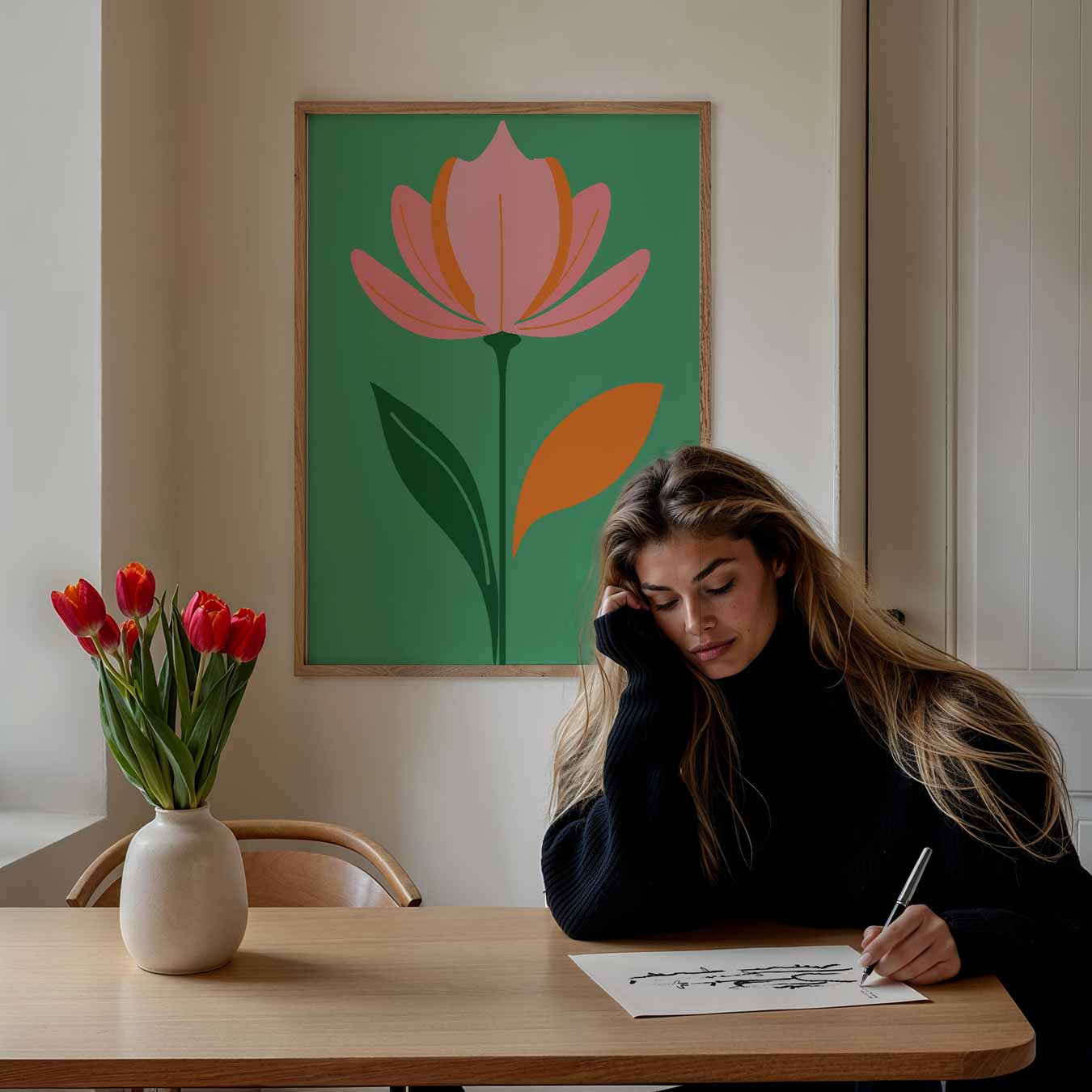 Fleurige Bloemenposter