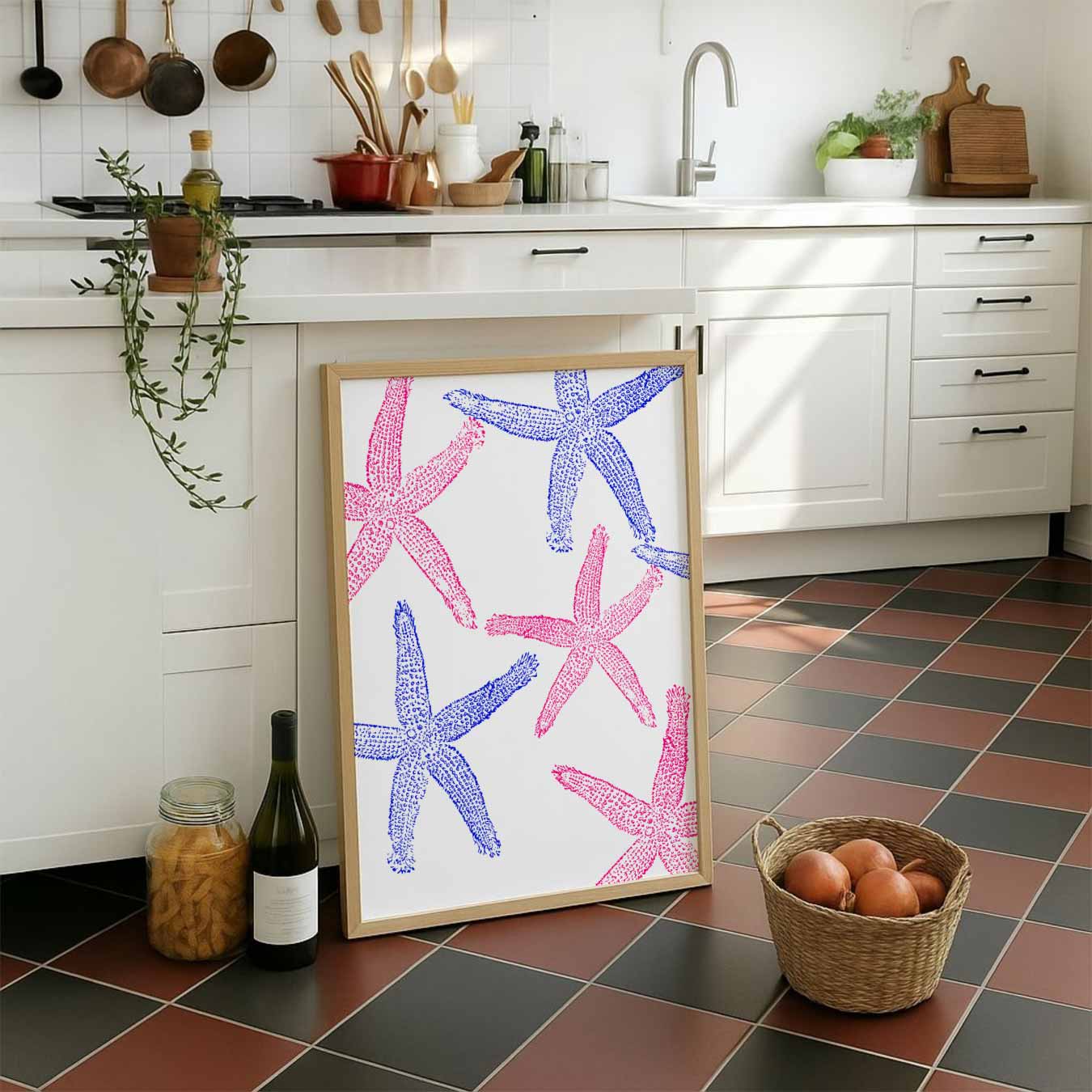 Vrolijke Zeesterren Poster-WallArtistic