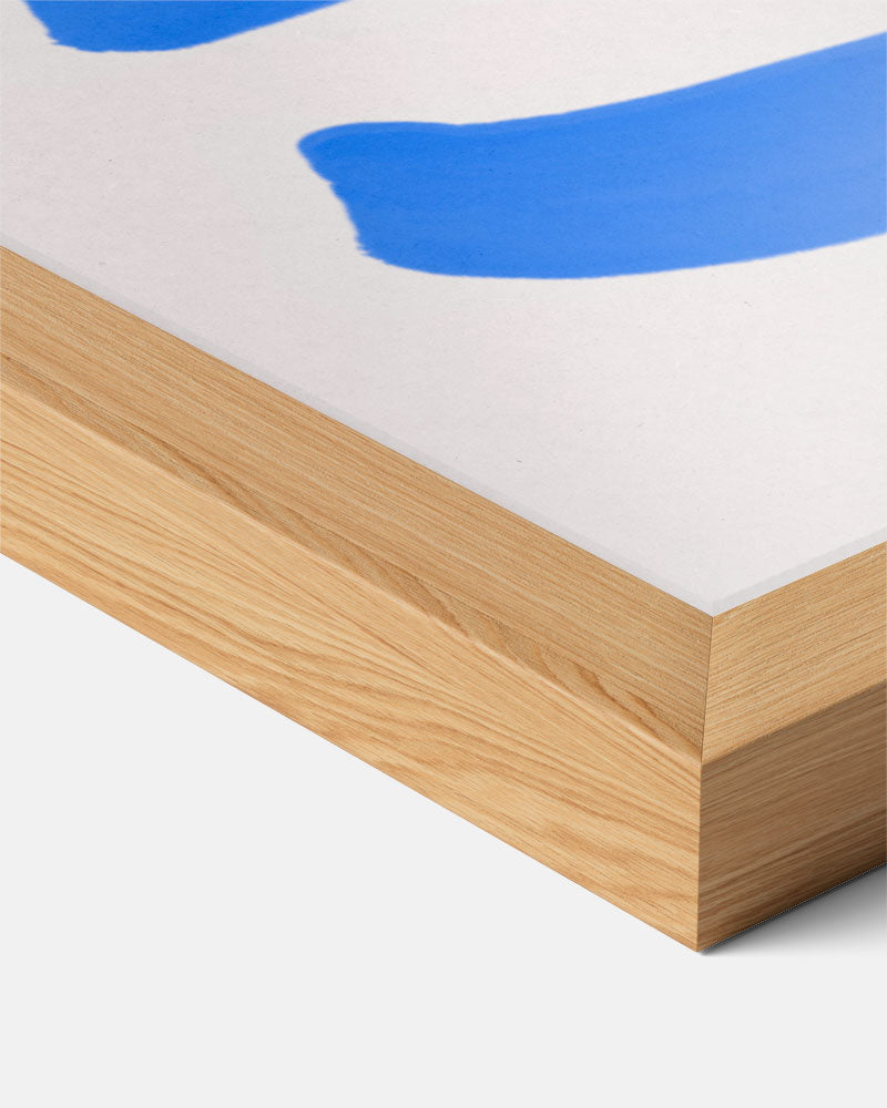 Abstracte Blauw Met Vormen Poster-WallArtistic