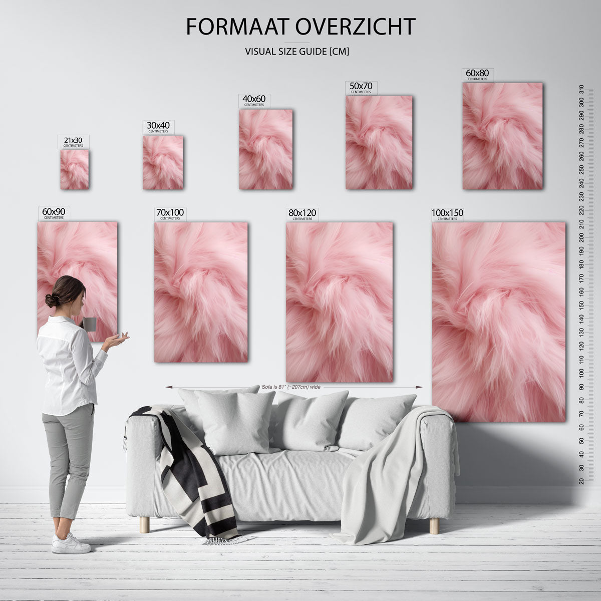 Roze textuur Poster