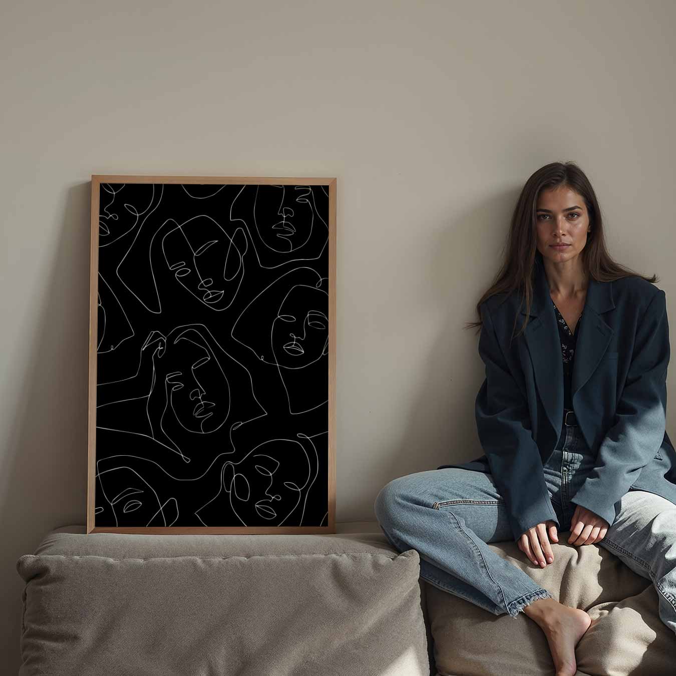 Abstracte Gezichten Poster-WallArtistic