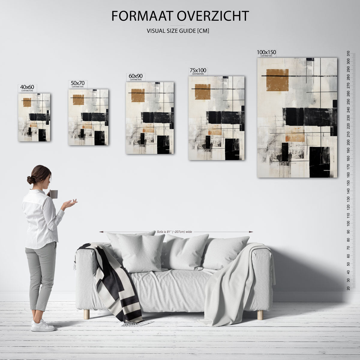 Geometrische compositie Kunstwerk