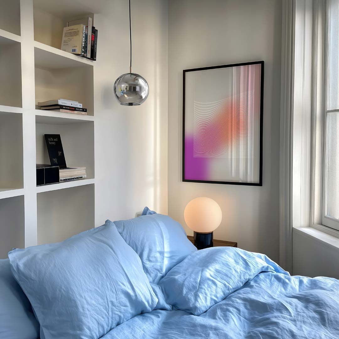 Abstracte Golvende Lijnen Poster-WallArtistic