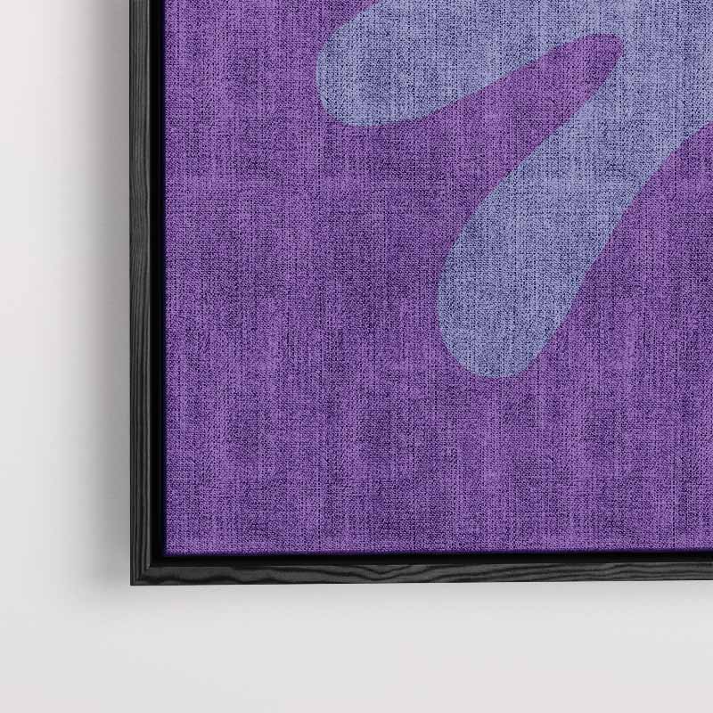 Speelse Paarse Vormen Kunstwerk-canvas-dibond-plexiglas-wanddecoratie-WallArtistic