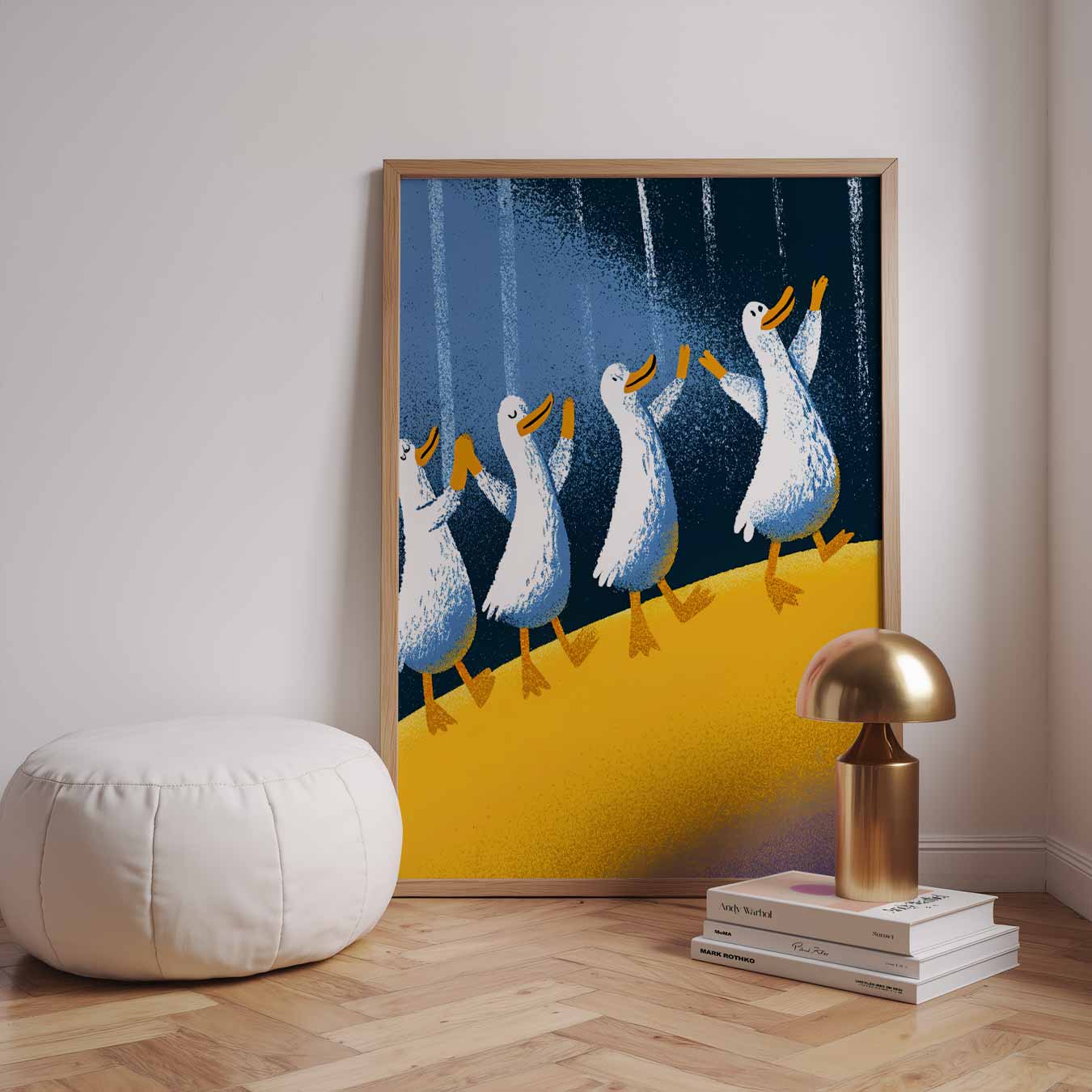 Dansende Eenden Parade Poster-WallArtistic