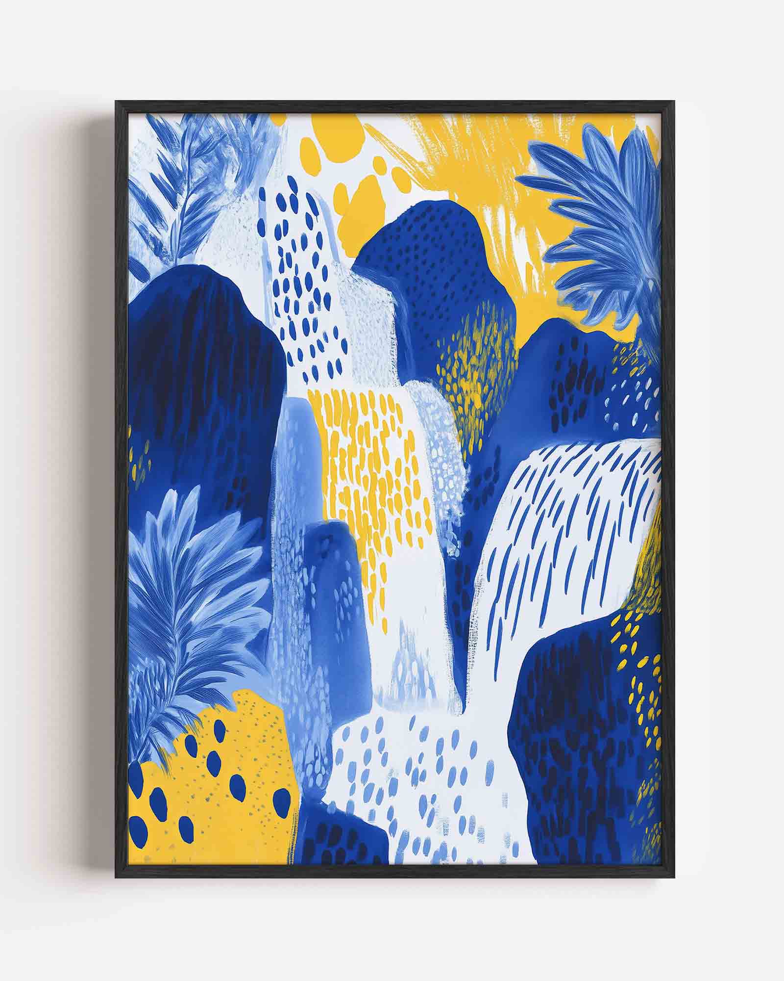 Abstracte waterval Poster