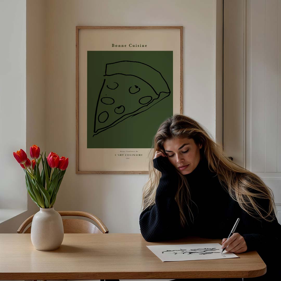 Bonne Cuisine Pizza Poster-WallArtistic