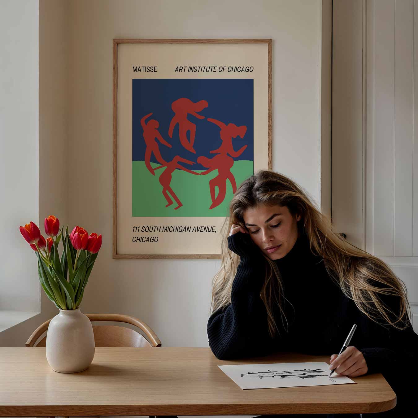 Dansende Figuren Poster-WallArtistic