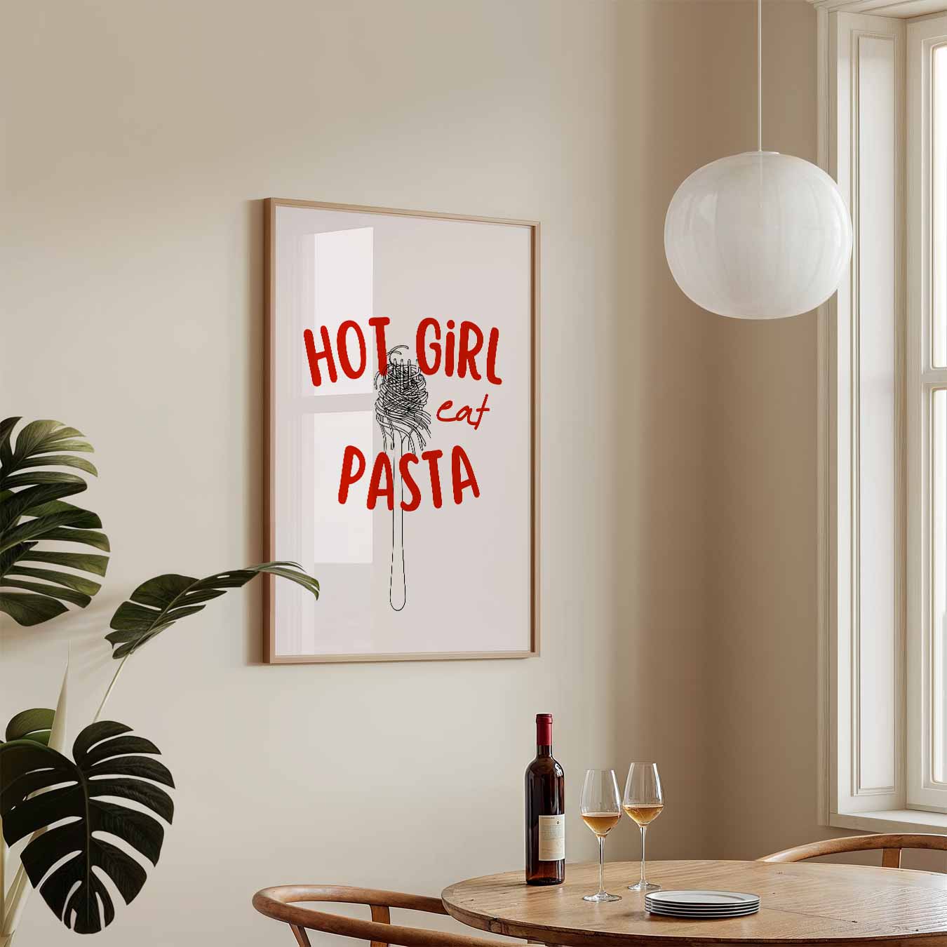 Hot Girl Pasta Poster