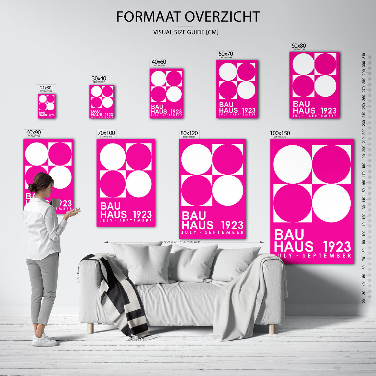 Cirkelpatroon contrast Poster