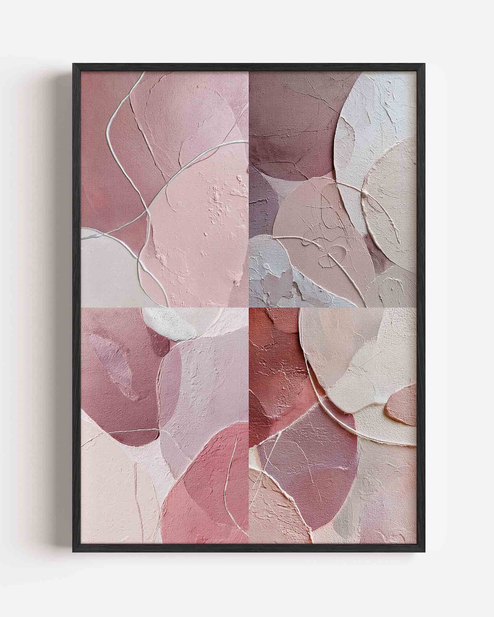 Abstracte roze vormen Poster
