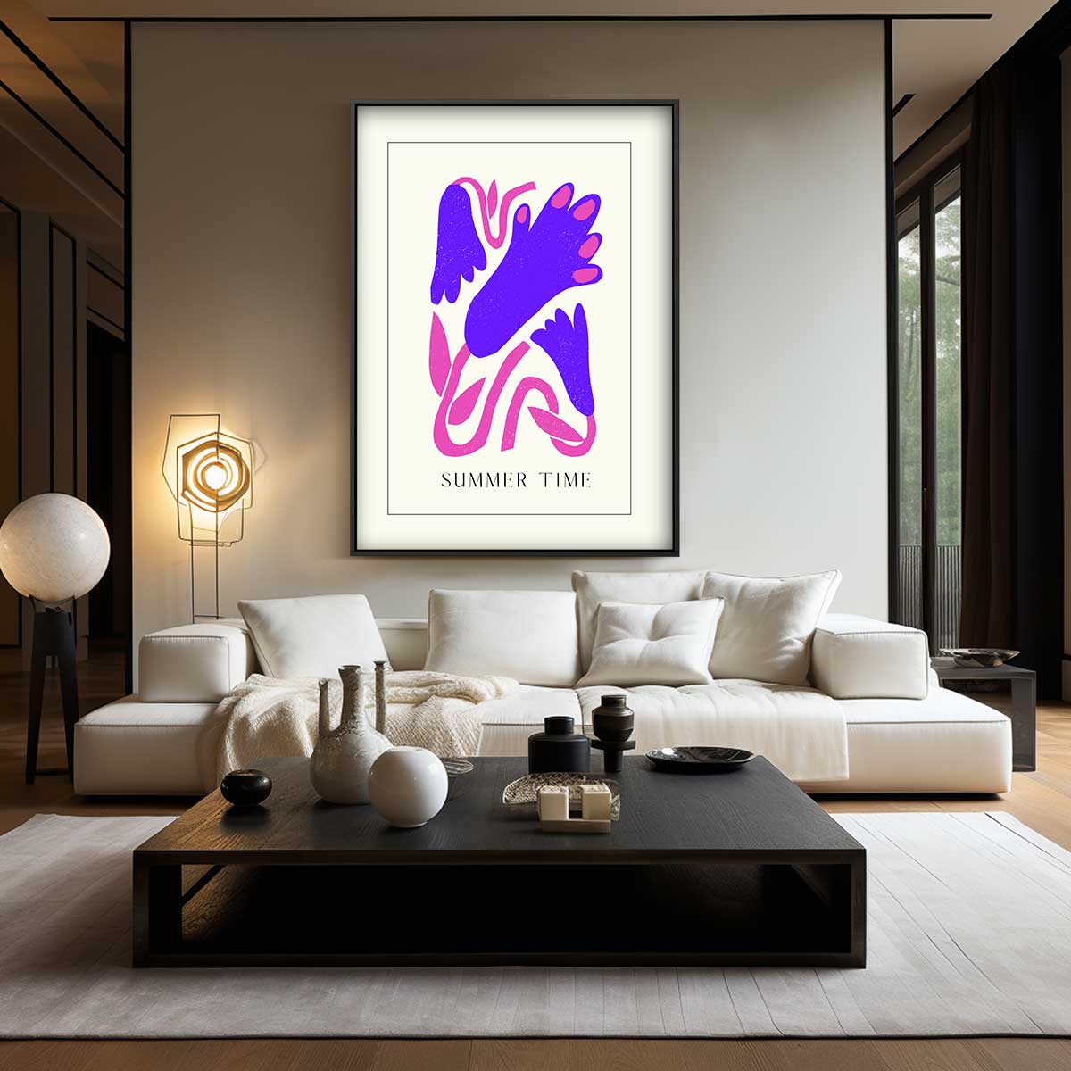 Zomer Tijd Print Kunstwerk-canvas-dibond-plexiglas-wanddecoratie-WallArtistic
