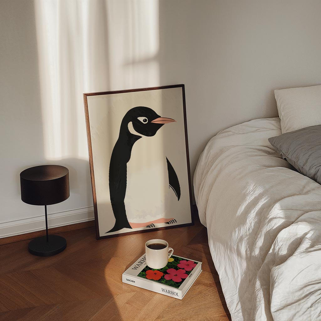 Minimalistische Pinguïn Poster-WallArtistic