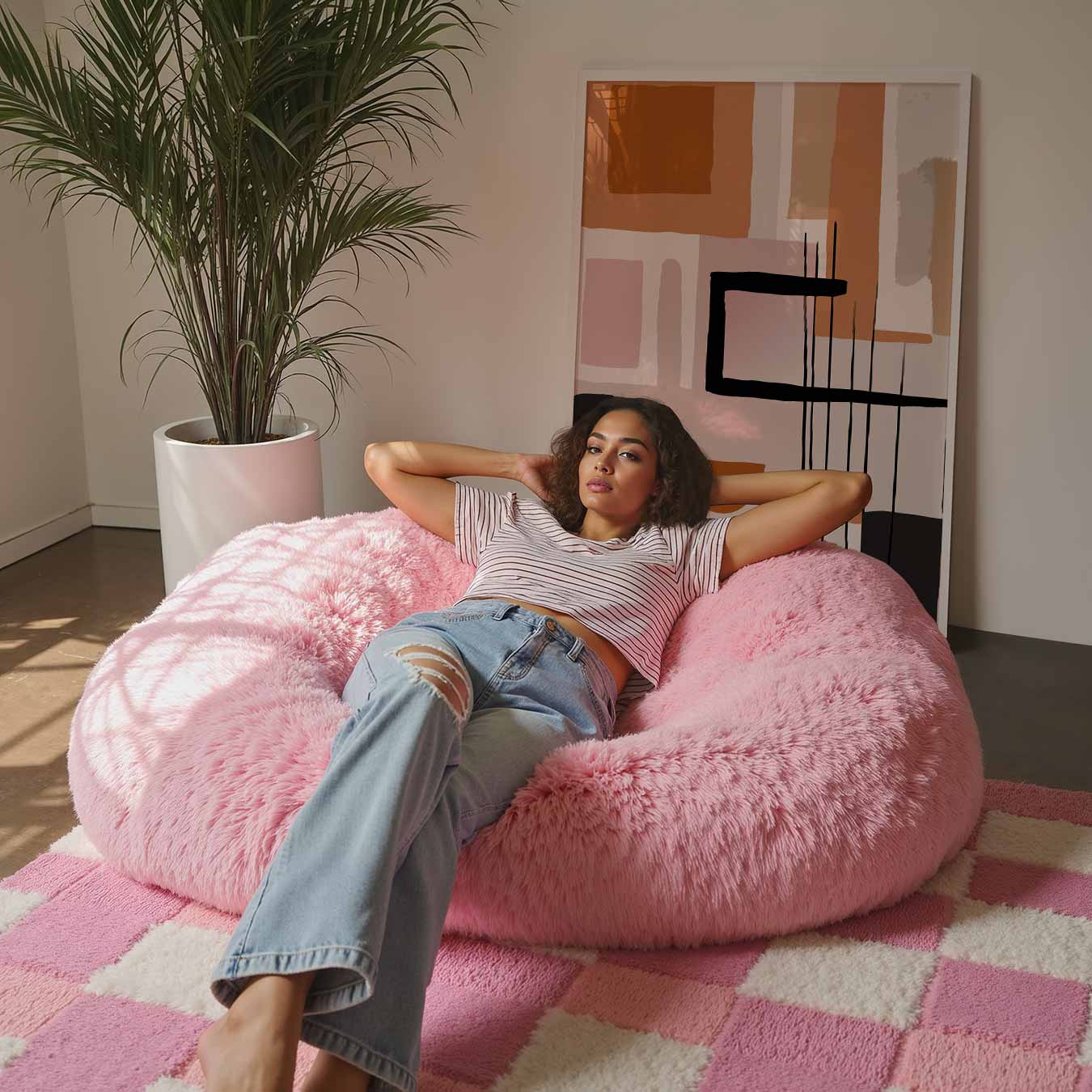 Abstracte Aardetinten Poster-WallArtistic