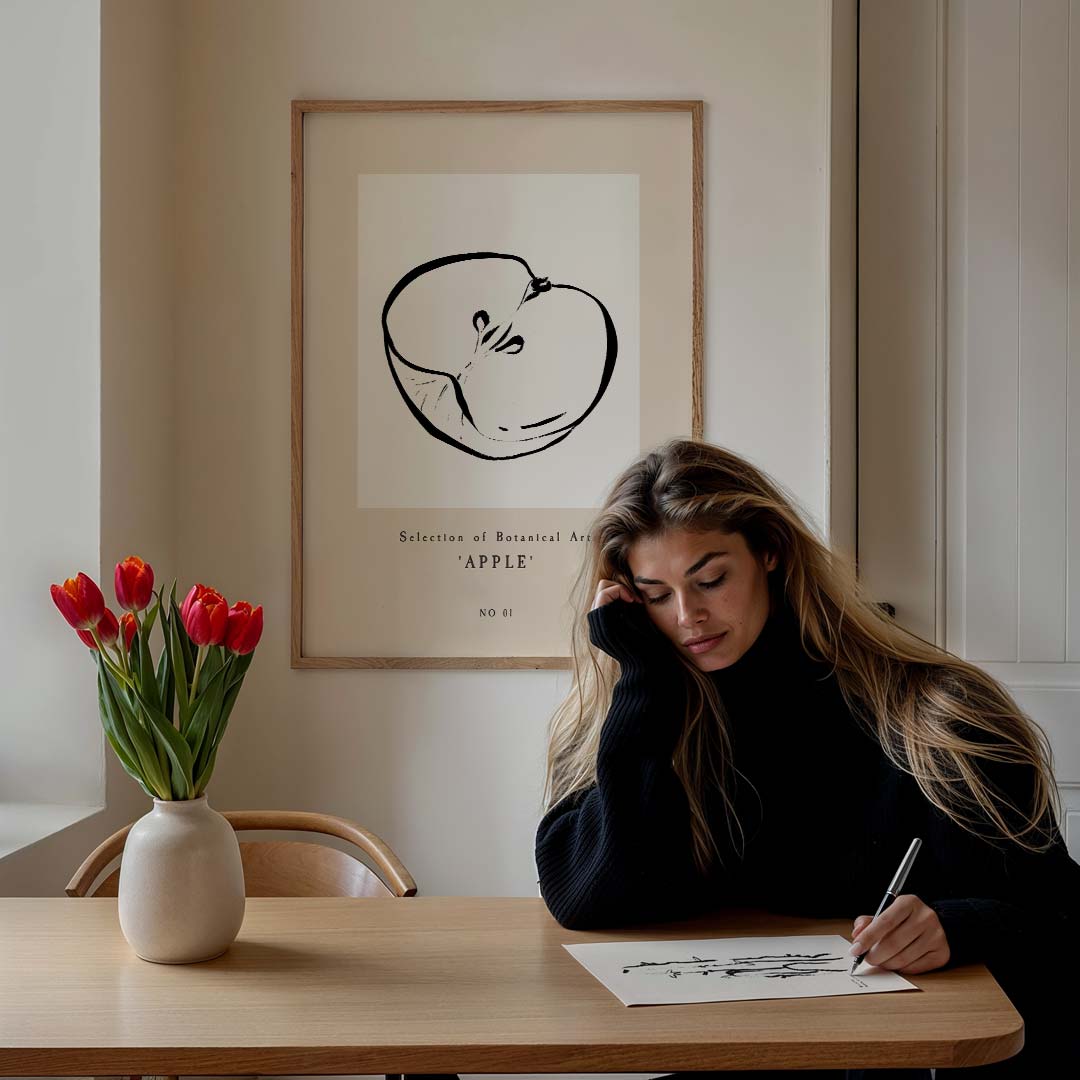 Botanische Appel Illustratie Poster-WallArtistic